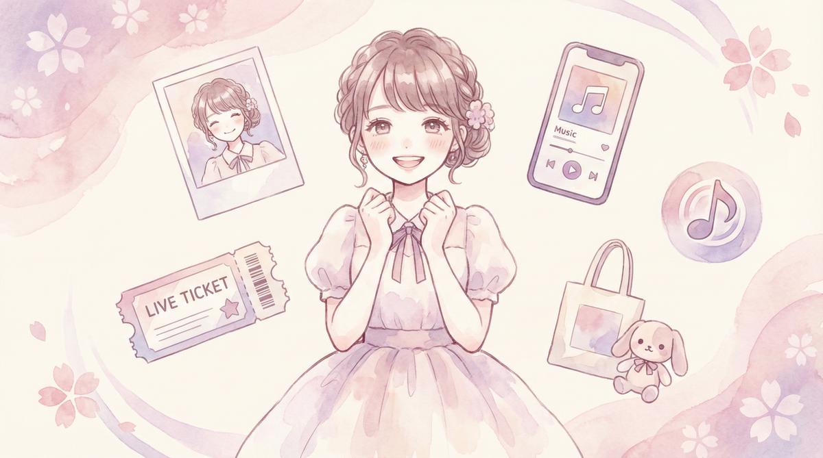 地下アイドルの収入源のイラスト